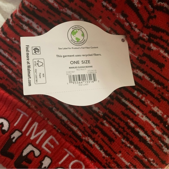 Holiday Time “Time To Sleigh” Beanie Hat - Picture 2 of 3